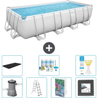 Bestway Power Steel Rechteckig - 488x244x122 Cm - 8-teilig  S581