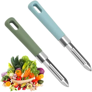 MOLIMOLI 2er Set Sparschäler & Kartoffelschäler - Gemüseschäler aus Edelstahl, doppelseitige Klinge Wie Victorinox/WMF Schäler Für Äpfel, Karotten, Gurken