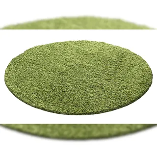 KADIMA DESIGN Teppich Hochflor Grün Ø 120 cm