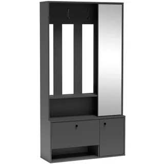 MINIO go for it - Garderoben Set Porto Uni mit Spiegel 100 cm Breite