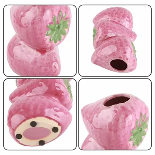 Designer-keramikvase ‚Äì Dekorative Rote Erdbeervase Für Hochzeiten Und Babypartys (keramik, 20,5 Cm)