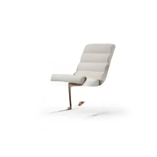 Xlmoebel Schaukelstuhl Ohrensessel aus Stoff und Holz, 1-Sitzer, modern, braun-weiß (1-Sitzer, 1 St), Made in Europa grau|weiß