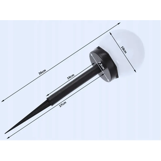 4x weiße Solar-Gartenkugel-Steckleuchte, 10 cm