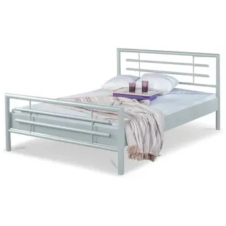 BED BOX Metallbett, Silber, Metall, 120x200 cm, Schlafzimmer, Betten, Metallbetten