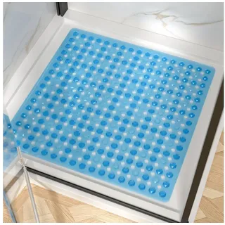 LuxusKollektion Duschmatte Duschmatte Rutschfest Antirutschmatte Blau 60 x 60 cm (Quadratisch) blau