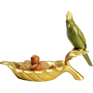 Kare DESIGN Schale Parrot Polyresin Gold