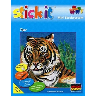Stick it Steckpuzzle Tiger, 5000 Puzzleteile, Bildgröße 40 x 40 cm