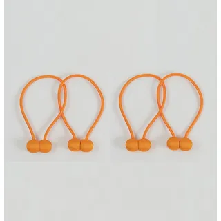 A.Monamour 4 Stück Magnetische Vorhang Raffhalter Vorhanghalter Gardinenhalter Halterungen Modern Gardinen Spangen Halter Stark Magnete Seil Kordel Ball Schnallen Dekoration - orange