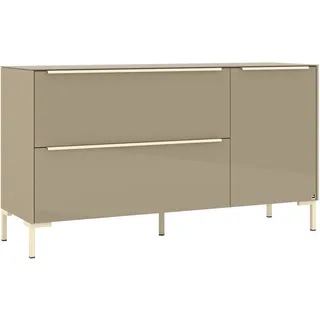Set One by Musterring Reno Lowboard 137 cm Braun/Glas Holzwerkstoff