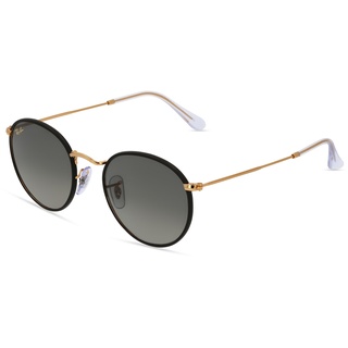 Ray-Ban RB 3447JM ROUND FULL COLOR Herren-Sonnenbrille Vollrand Panto Metall-Gestell, gold