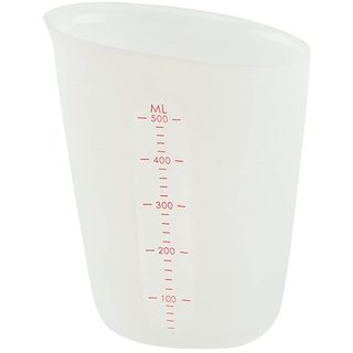 Juice Cup Home Kitchen Silikon-Messbecher Transparenter Messbecher zum Backen und Kochen Weiß 250ml 250 ml