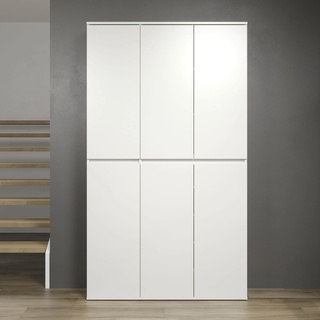 Mehrzweckschrank TRENDTEAM "Nevada" Schränke Gr. B/H/T: 111 cm x 191 cm x 34 cm, 6 St., weiß Mehrzweckschränke weiß, BHT ca.: 11119134 cm