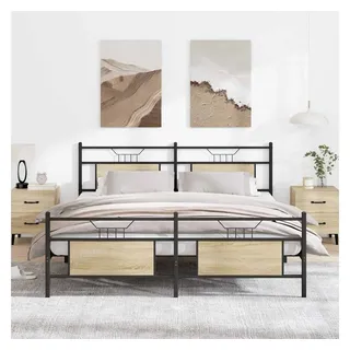 vidaXL Metallbett 160 x 200 cm Braun