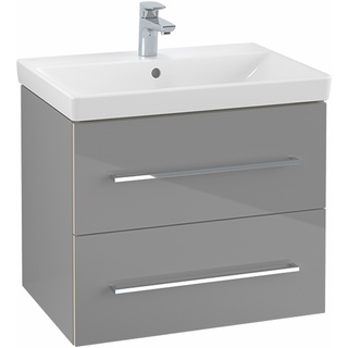 Villeroy & Boch Waschtischunterschrank „Avento“ für Schrankwaschtisch 63 × 51,4 × 45,2 × 45,2 cm in Crystal Grey, Soft Closing