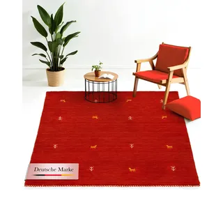 carpetfine Wollteppich Gabbeh Loom Tiermotiv, Sonderform Quadrat