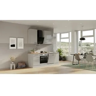 Flex-Well Lund Singleküche Typ 1  (Breite: 150 cm, Lichtgrau, Mit Elektrogeräten)
