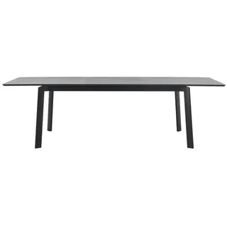 IDIMEX Gartentisch, Gartentisch Aluminium ausziehbar Terassentisch Balkontisch schwarz schwarz