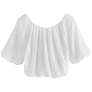 Next Carmenbluse Blousonoberteil mit Puffärmeln (1-tlg) weiß 40 (GB: 12)