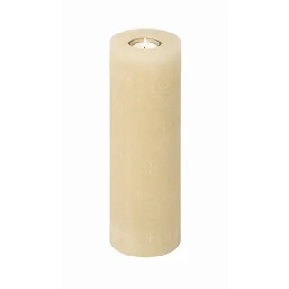 Kopschitz Kerzen Rustic-Kerze Rustic Kerzen Champagner 25 x 8 cm, mit Teelichteinsatz