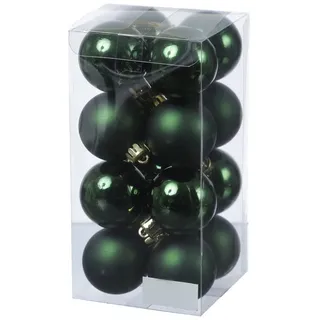 MARELIDA Weihnachtsbaumkugel Christbaumkugeln Weihnachtskugeln bruchfest 4cm grün 16er Set (16 St) grün