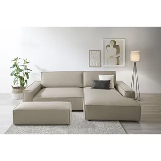 OTTO home Eckcouch Cord 2-Sitzer braun
