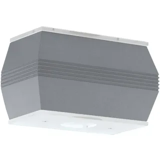 EGLO Außenwandleuchte Aluminium Glas 11,5 cm spritzwassergeschützt silber