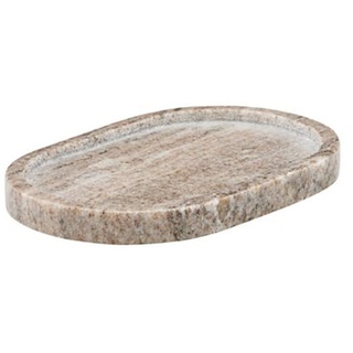 Meraki - Marmor Tablett oval 19,5 cm, beige