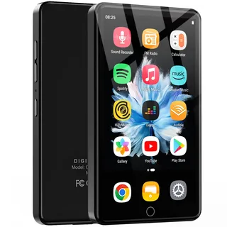 144GB MP3 Player mit WiFi & Bluetooth, 4.02“ IPS HD Touch Screen, MP4 Player mit Lautsprechern, Musikplayer für Kinder, Android Music Player vorinstalliert mit Spotify, Deezer, Play Store