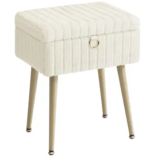 Songmics Hocker mit Stauraum 30 x 50 x 40 cm Weiß