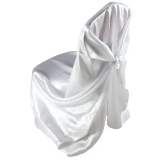 Jirex Trading Company Stuhlhusse Professionelle Stuhlhusse aus Satin Weiß Stuhlbezug Hochzeit weiß