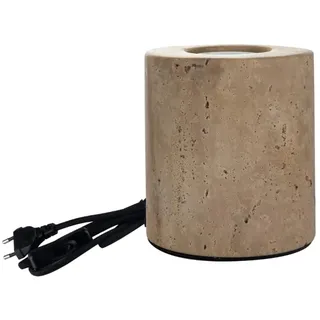 LUXULA Tischleuchte JAR mit E27 Fassung, Beton, beige sand | 180cm Textilkabel mit Schalter, Tischlampe für Wohnzimmer Schlafzimmer Nachttisch, ohne Leuchtmittel