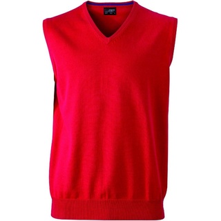 James & Nicholson Pullunder JN 657 Herren V-Neck Pullunder Leichte Strickqualität rot XL