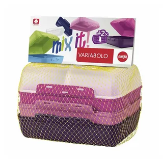 Emsa Lunchbox Variabolo Girls 4-tlg., Kunststoff, (1-tlg) bunt