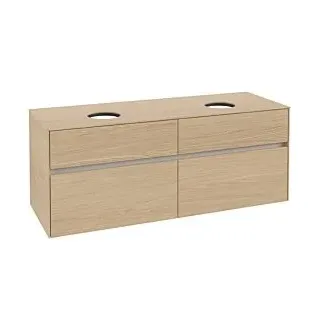 Waschbeckenunterschrank 140 x 55 cm Nordic Oak
