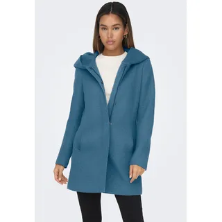 Only Langjacke "ONLSEDONA LIGHT COAT OTW NOOS", Damen, Gr. XS, blau (coronet blau detail:melange with pumice stone), Web, Obermaterial: 85% Polyester, 15% Baumwolle, meliert, figurumspielend Po-bedeckend, gerader Abschluss, Jacken Langjacke, Materialmix