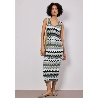 STREET ONE Midikleid Zick-Zack Muster Grün 40