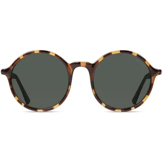 KOMONO Madison Tortoise Unisex Runde Cellulosepropionat-Sonnenbrille für Damen und Herren mit UV-Schutz und kratzfesten Gläsern - 50 (M)