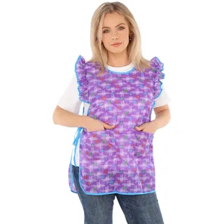 Schuerzenfabrik Chasuble Schürze Überwurf Dederon Nylon Nostalgie Rüsche, Größe:XL, Modell:Dessin 3 - XL