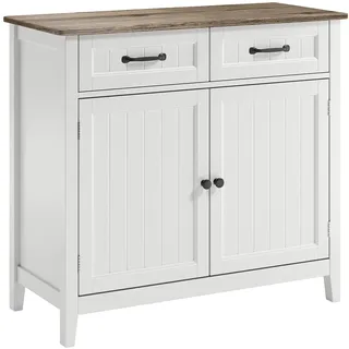 bealife Küchen-Sideboard Buffet-Schrank 2 Schubladen 2 Türen Grau