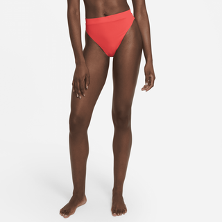 Nike Essential Damen-Schwimmhose mit hohem Bund - Rot, XL