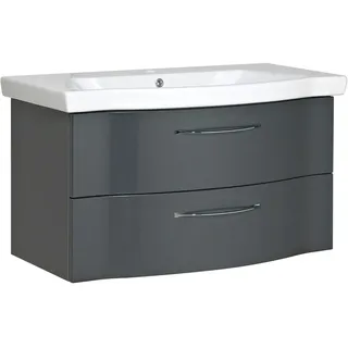 Pelipal Waschbeckenunterschrank Quantum 03 Anthrazit 90 cm