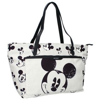 Disney Shopper Große Damen Shopping Bag Tasche mit Fronttasche Disney Mickey Mouse grau
