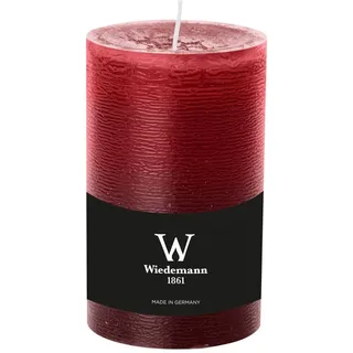 8 Stück durchgefärbte Stumpenkerzen (H x Ø) 130 x 78 mm, Farbe Bordeaux, mit ASF zum Abbrandschutz, Wiedemann Marble Kerzen, Advent, Adventskranz, Weihnachten, Dekoration, Event