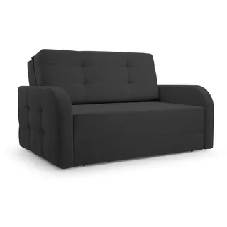 MOEBLO Kindersofa PORTO 120, Schlafsessel Sofa Sessel Jugendsofa Schlafsofa 2-Sitzer Gästebett, mit Schlaffunktion und Bettkasten grau