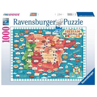 Ravensburger Puzzle: Iberische Weinkarte, Puzzle, 1000 Teile, Puzzles für Erwachsene, Puzzle mit 1000 Teilen für Erwachsene, Kleber zum Einrahmen von Puzzles, Puzzles für Erwachsene, Weltkarten-Puzzle