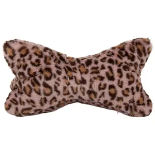 Magma Heimtex Dekokissen Leseknochen Nackenkissen Plüsch Leo rosa 42×22×22cm kuschelweich, pflegeleicht braun