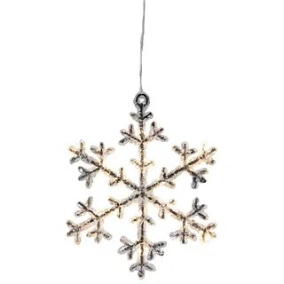 Star Trading Schneeflocke 18 x 16 cm schwarz/klar