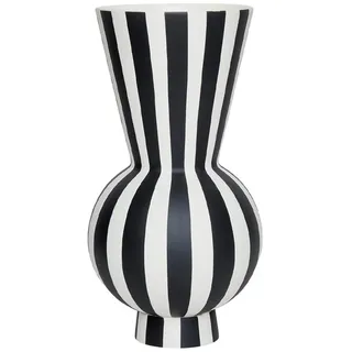 OYOY Toppu Vase, 28 cm, schwarz-weiß