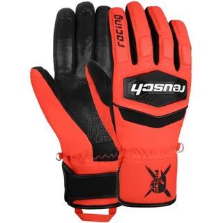 Skihandschuhe REUSCH "Worldcup Warrior R-TEX XT" Gr. 9,5, schwarz (schwarz, rot) Damen Handschuhe Sporthandschuhe aus robustem Leder