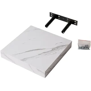 Velano Wandregal - Bücherregal - Schweberegal 23x23,5 Marmor